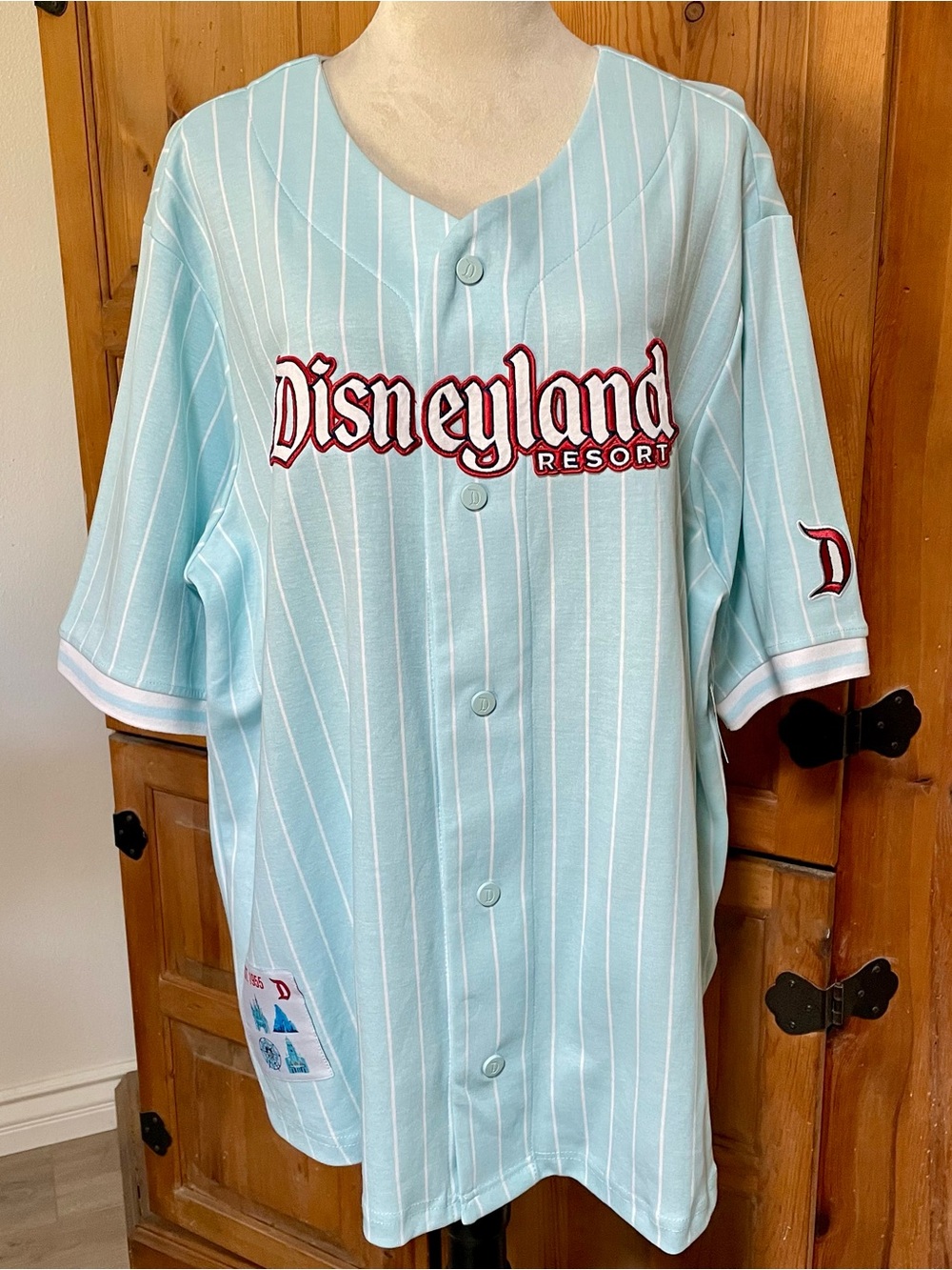 Disney Light Blue Pinstripe Baseball Jersey
